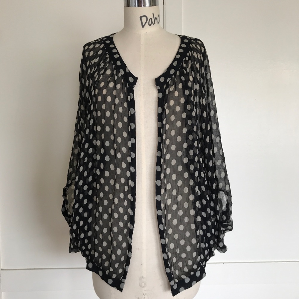 Elizabeth & James polka dot crinkle chiffon silk